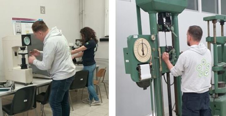 Zdjęcie osoby pracującej przy prasie