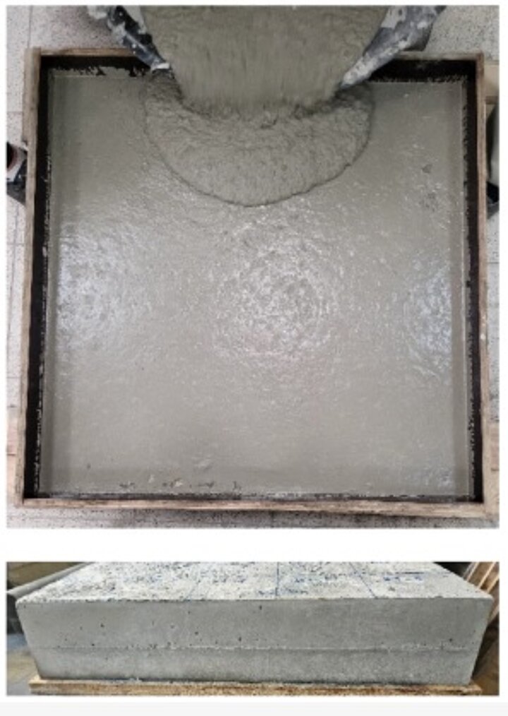 Zdjęcie wylewanego betonu do formy